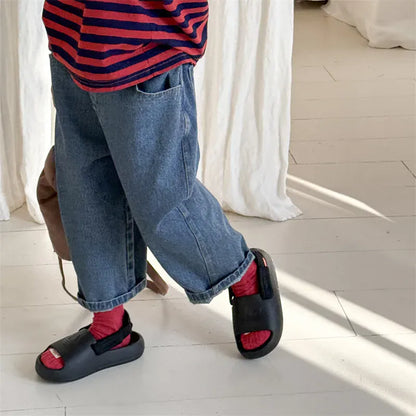 デニムパンツ キッズパンツ ワイドルーズデニムパンツ【mh0008660】