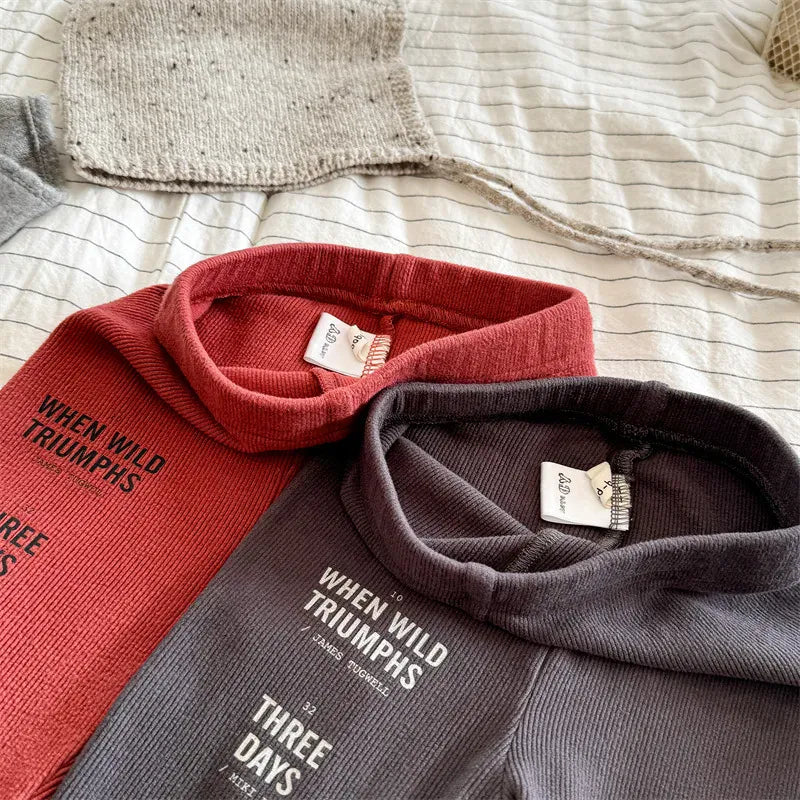 レギンスパンツ キッズパンツ レターロゴプリントレギンスパンツ【mh0008719】