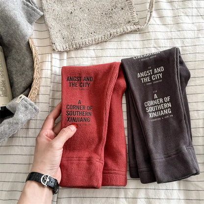 レギンスパンツ キッズパンツ レターロゴプリントレギンスパンツ【mh0008719】