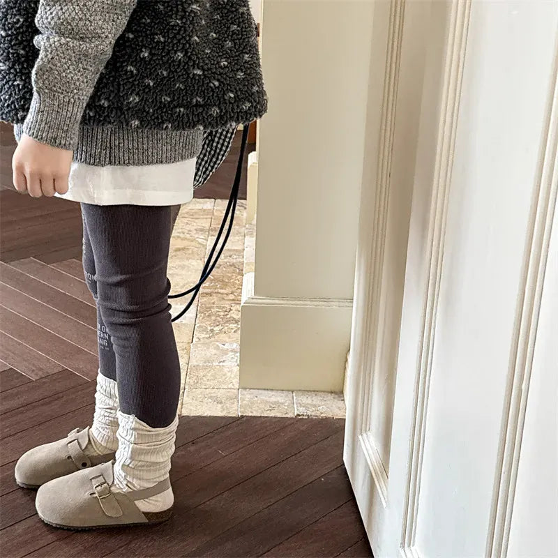 レギンスパンツ キッズパンツ レターロゴプリントレギンスパンツ【mh0008719】