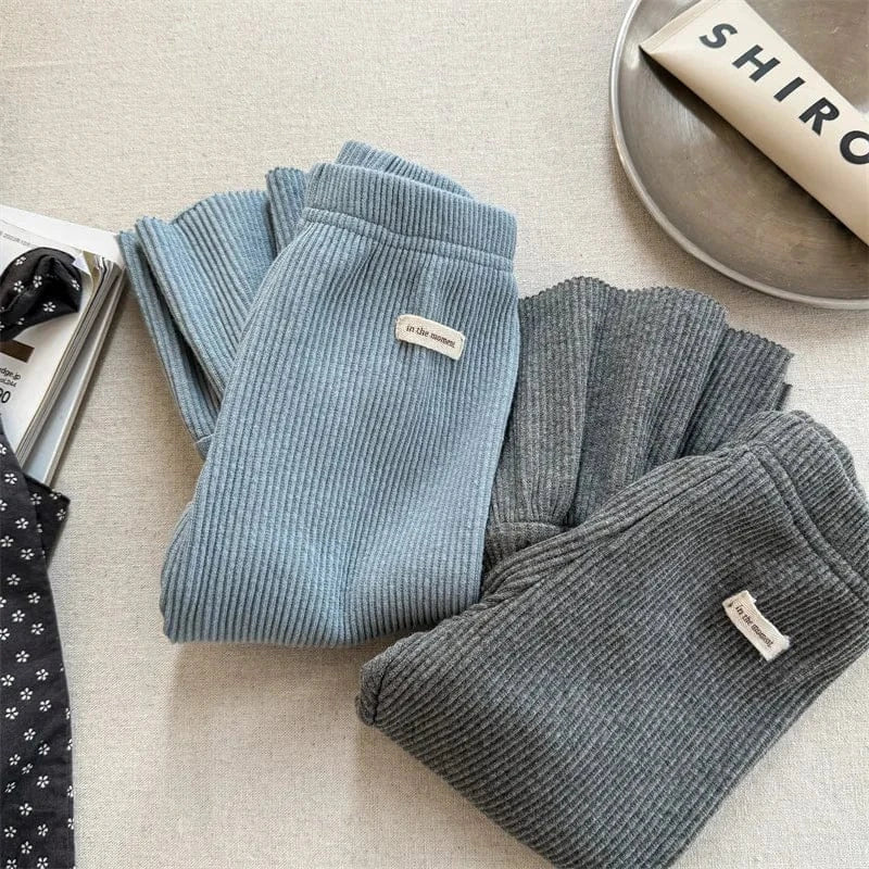 レギンスパンツ キッズパンツ 裾フリルフレアリブレギンスパンツ【mh0008966】