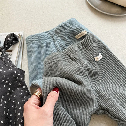 レギンスパンツ キッズパンツ 裾フリルフレアリブレギンスパンツ【mh0008966】