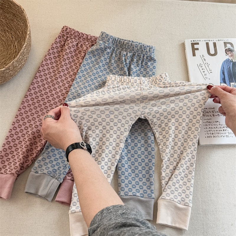 レギンスパンツ キッズパンツ フラワープリントレギンスパンツ【mh0008969】