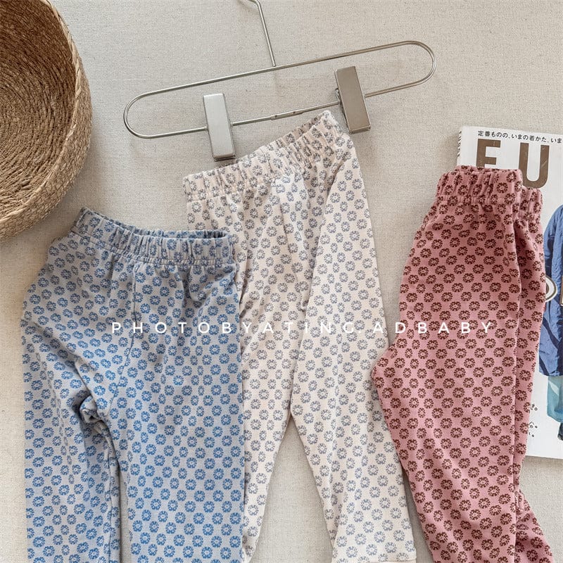 レギンスパンツ キッズパンツ フラワープリントレギンスパンツ【mh0008969】