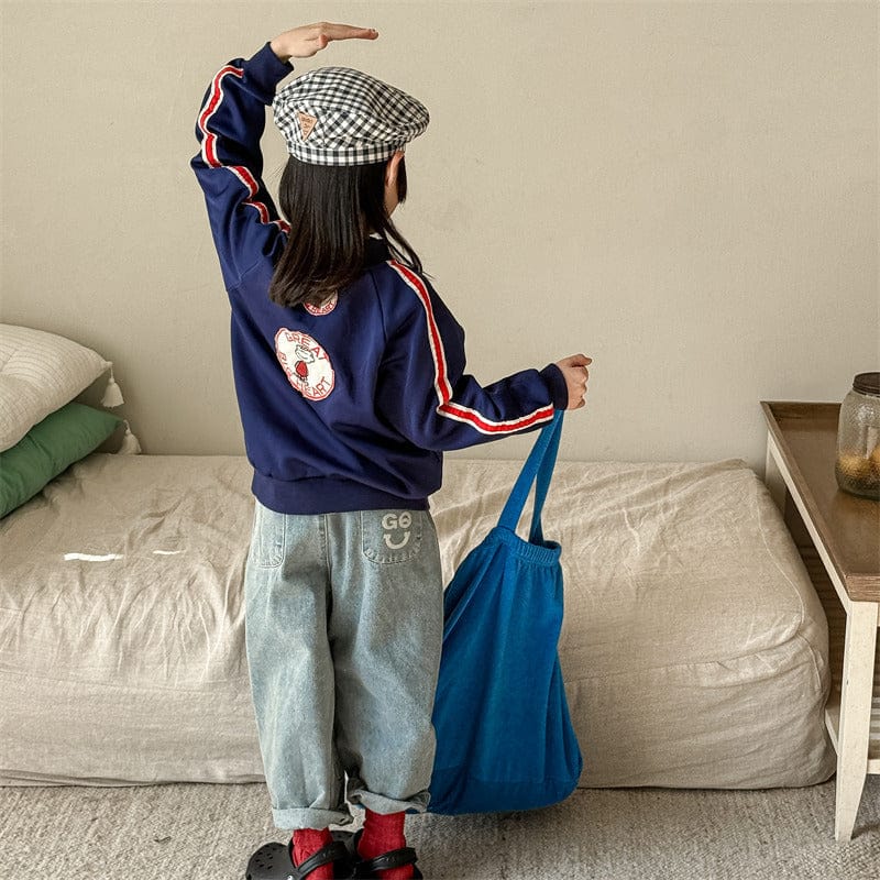 カーディガン・パーカー キッズトップス サイドラインジップアップスウェットジャージ【mh0008987】