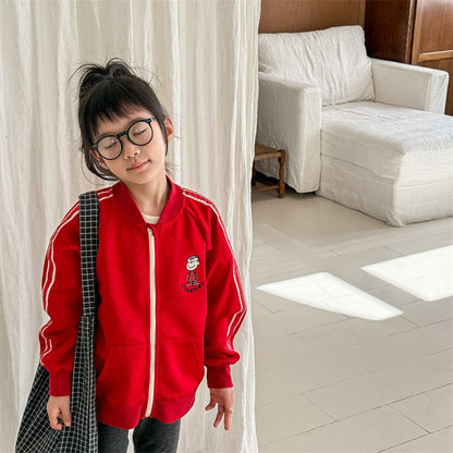 カーディガン・パーカー キッズトップス サイドラインジップアップスウェットジャージ【mh0008987】