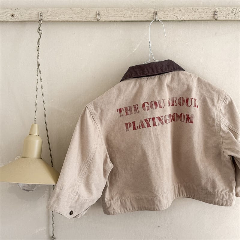 ショートコート・ジャケット・ジャンパー キッズアウター 襟付きジップアップブルゾンジャケット【mh0009002】