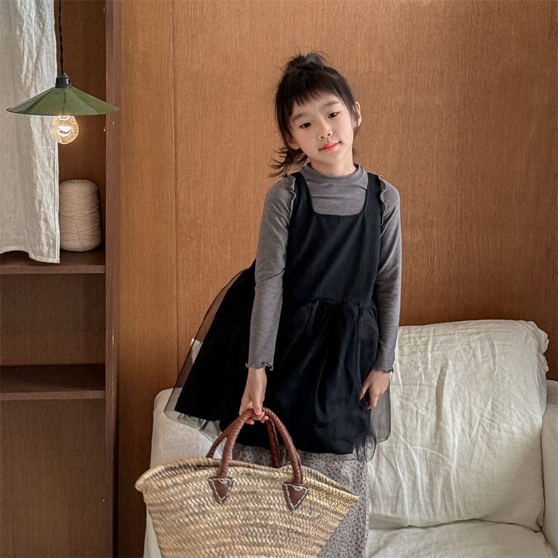 ノースリーブワンピース キッズワンピース チュチュチュールスカートノースリーブドレスワンピース【mh0009003】