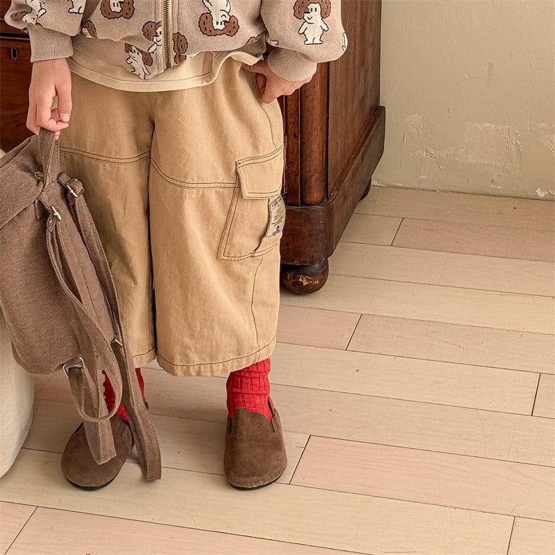 ロングパンツ・スウェットパンツ キッズパンツ シンプルクロップドカーゴパンツ【mh0009011】