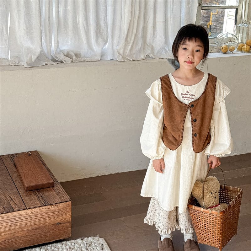 ベスト キッズベスト ロックステッチバイピングショートベスト【mh0009018】