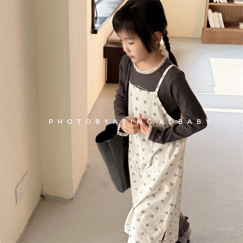 ノースリーブワンピース フラワー/チェックプリントキャミソールワンピース【mh0009374】