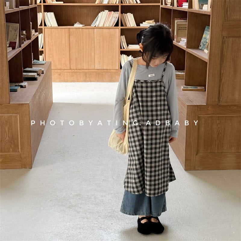 ノースリーブワンピース フラワー/チェックプリントキャミソールワンピース【mh0009374】