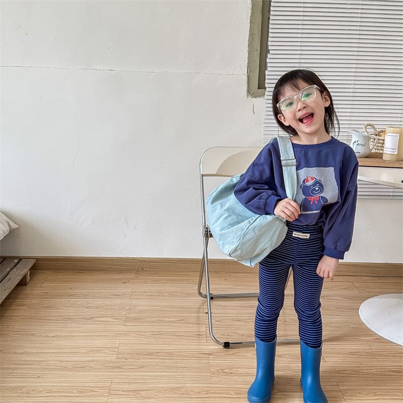 レギンスパンツ シンプルボーダーレギンスパンツ【mh0009387】