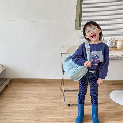 レギンスパンツ シンプルボーダーレギンスパンツ【mh0009387】