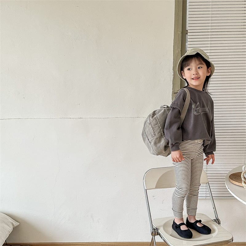 レギンスパンツ シンプルボーダーレギンスパンツ【mh0009387】