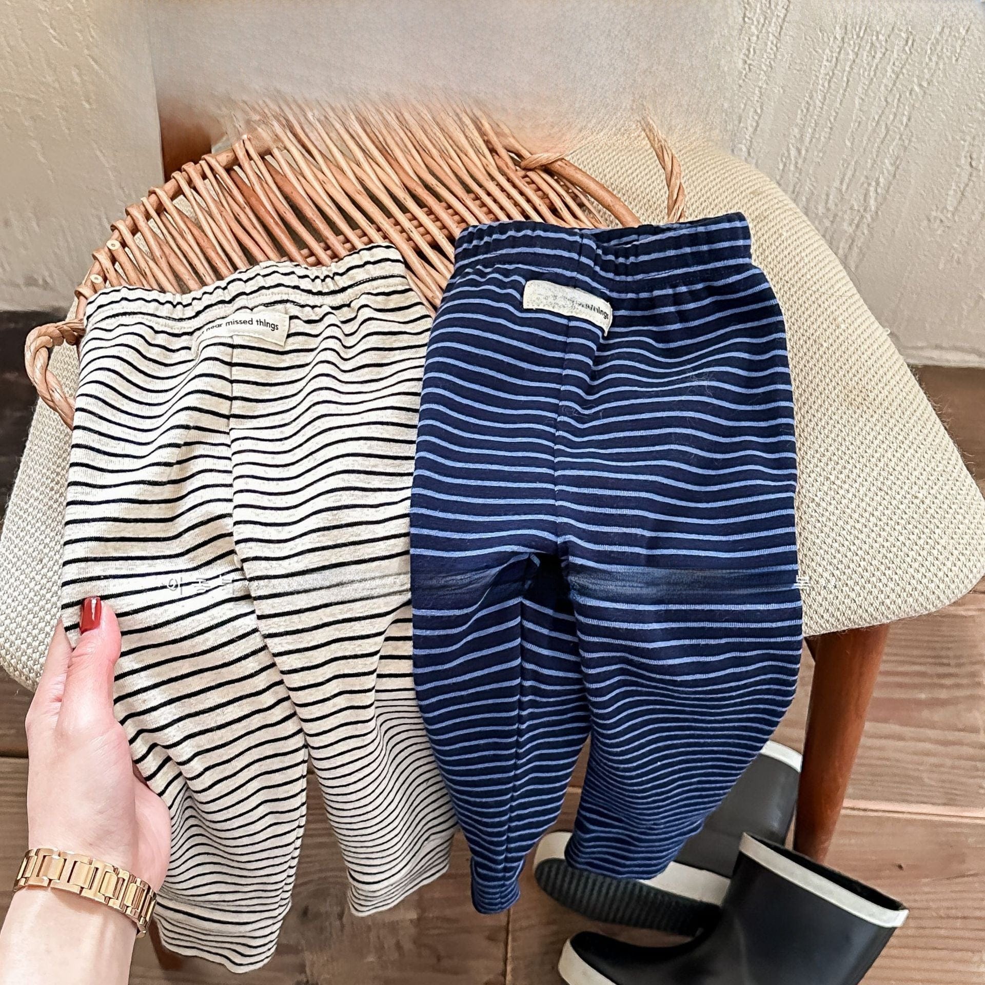 レギンスパンツ シンプルボーダーレギンスパンツ【mh0009387】