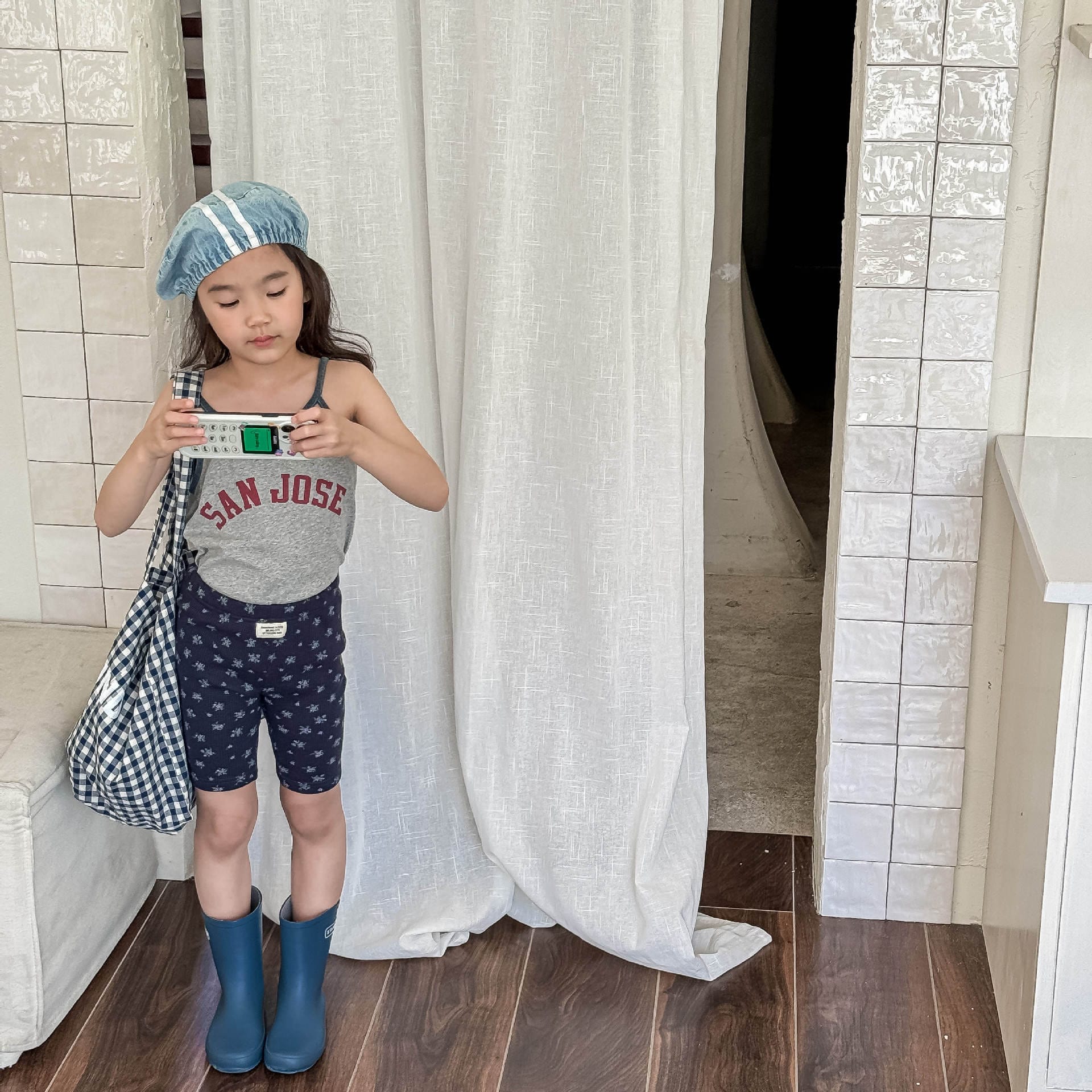 レギンスパンツ フラワープリントハーフレギンスパンツ【mh0009390】