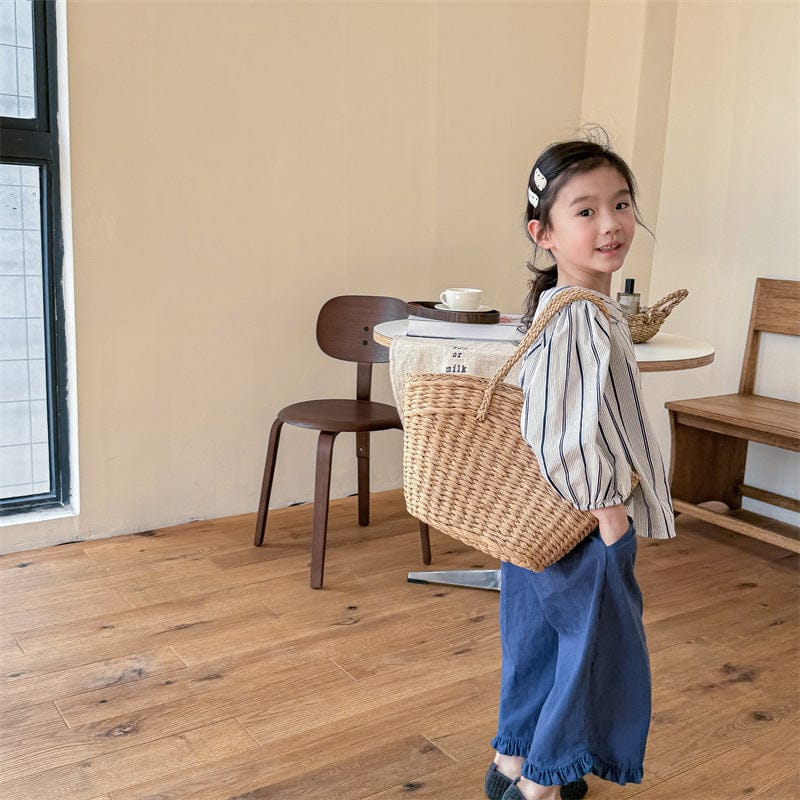 ロングパンツ・スウェットパンツ フリルリボンワイドルーズパンツ【mh0009393】