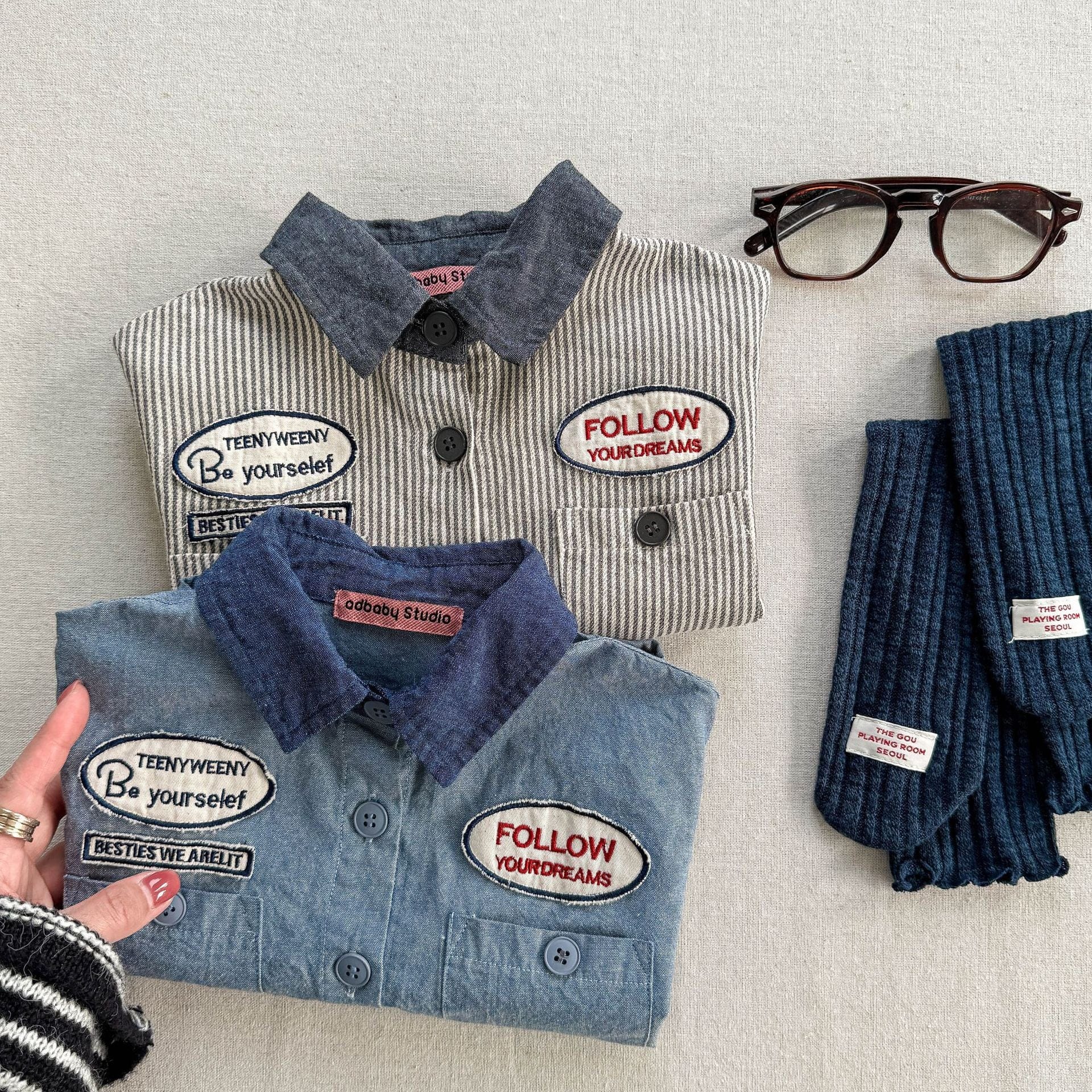 半袖シャツ・ブラウス ワッペン半袖ダイナーシャツ【mh0009395】