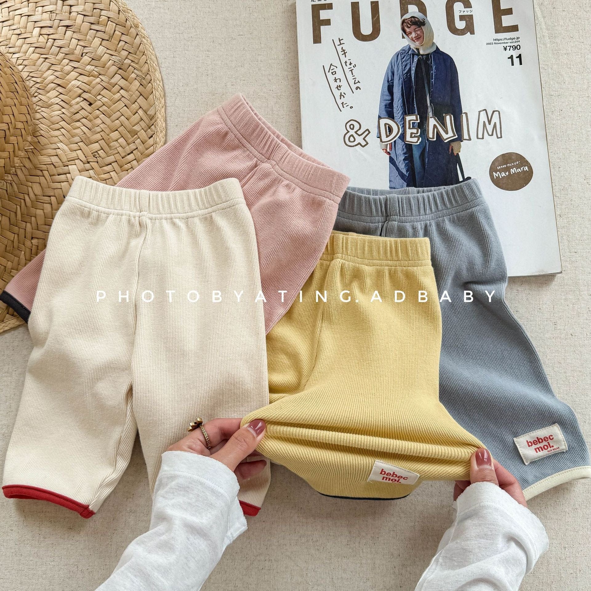 レギンスパンツ 裾バイピングハーフレギンスパンツ【mh0009397】