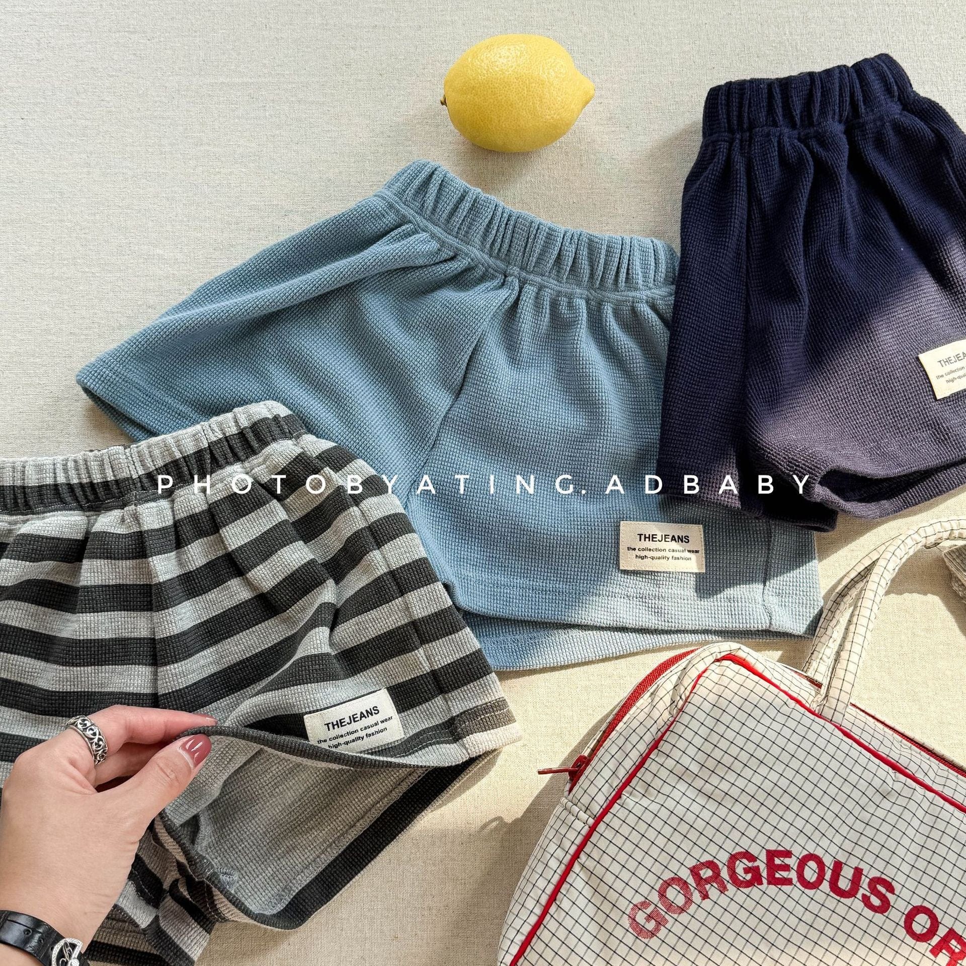 ハーフパンツ・ショートパンツ ボーダー/無地デイリーショートパンツ【mh0009400】