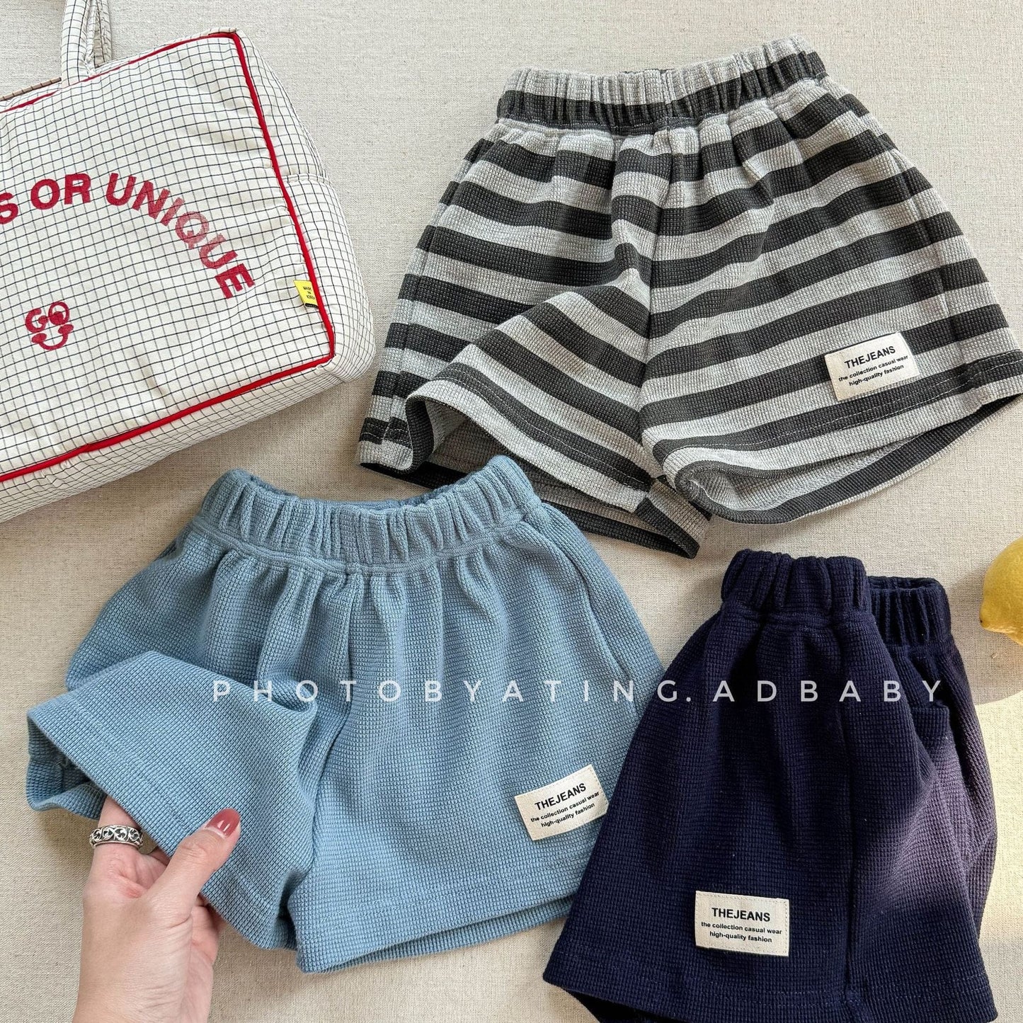 ハーフパンツ・ショートパンツ ボーダー/無地デイリーショートパンツ【mh0009400】