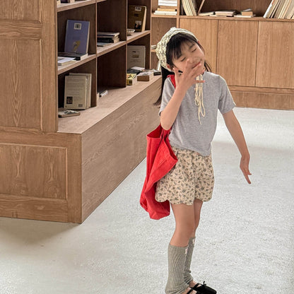 ハーフパンツ・ショートパンツ ウォッシュド コットン ガールズ ショートパンツ【mh0009540】