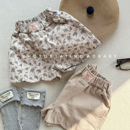 ハーフパンツ・ショートパンツ ウォッシュド コットン ガールズ ショートパンツ【mh0009540】