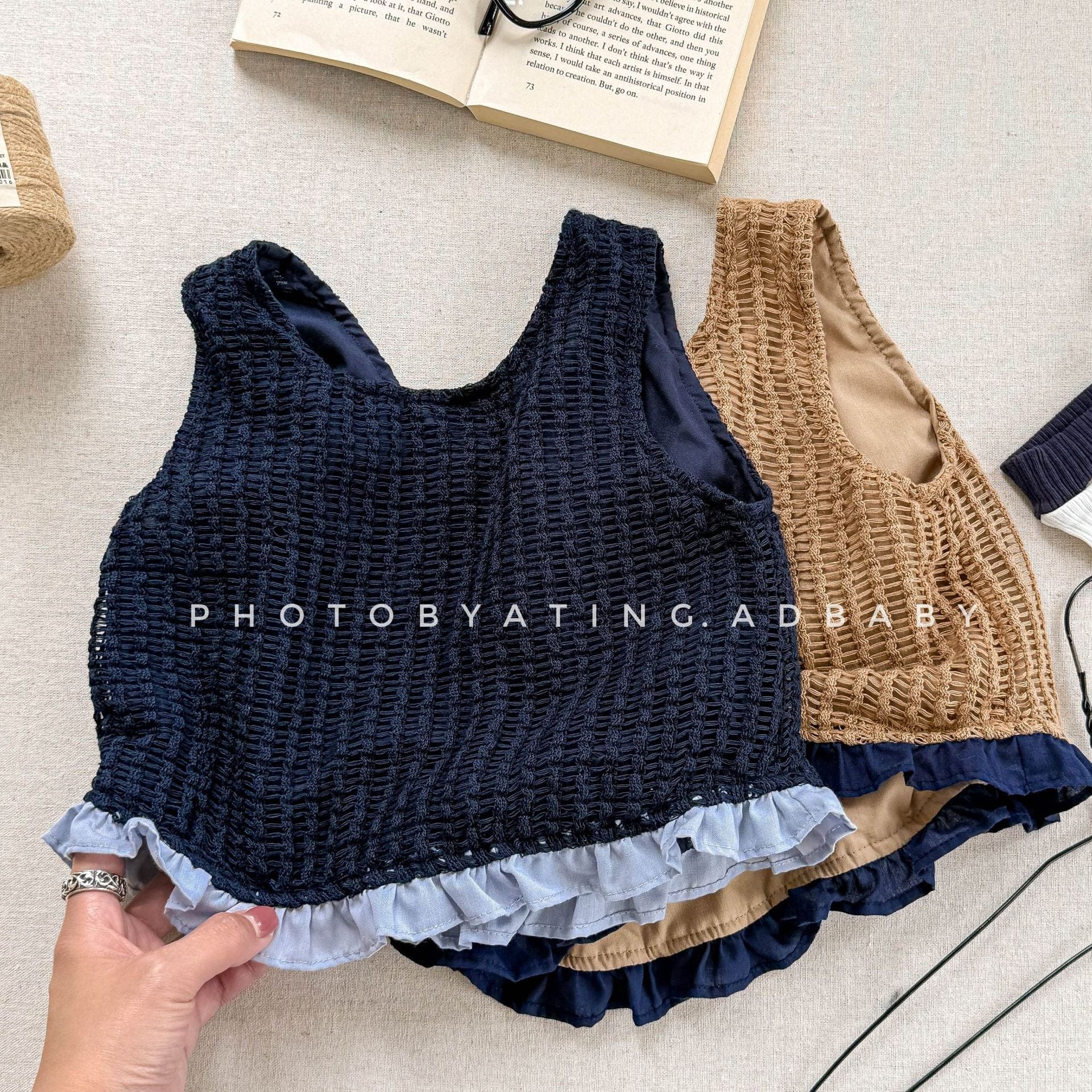 タンクトップ・キャミソール・ノースリーブトップス フリルレースショートタンクトップ【mh0009548】