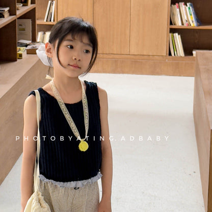 タンクトップ・キャミソール・ノースリーブトップス フリルレースショートタンクトップ【mh0009548】