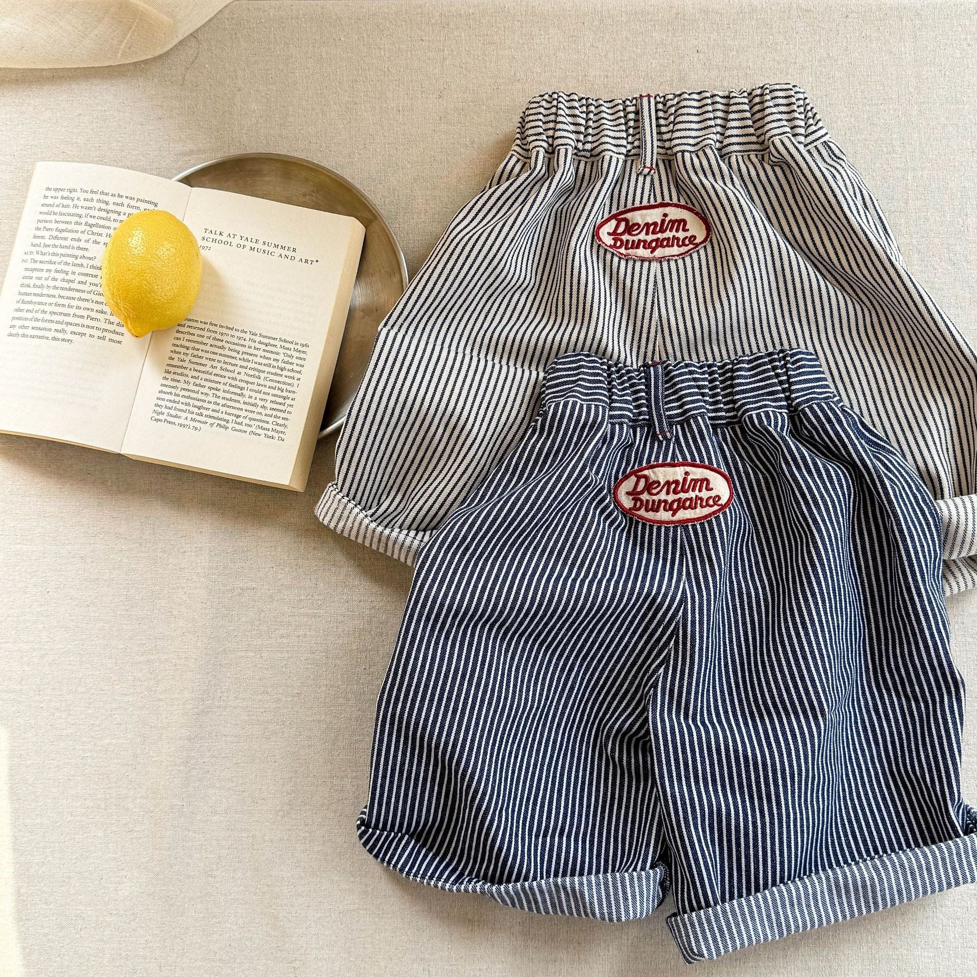 ハーフパンツ・ショートパンツ ストライプパッチワークショートパンツ【mh0009549】