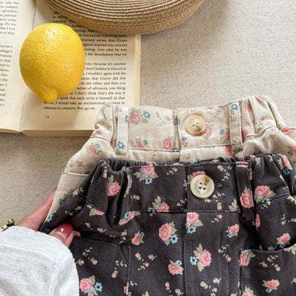 ハーフパンツ・ショートパンツ フラワープリントショートパンツ【mh0009551】