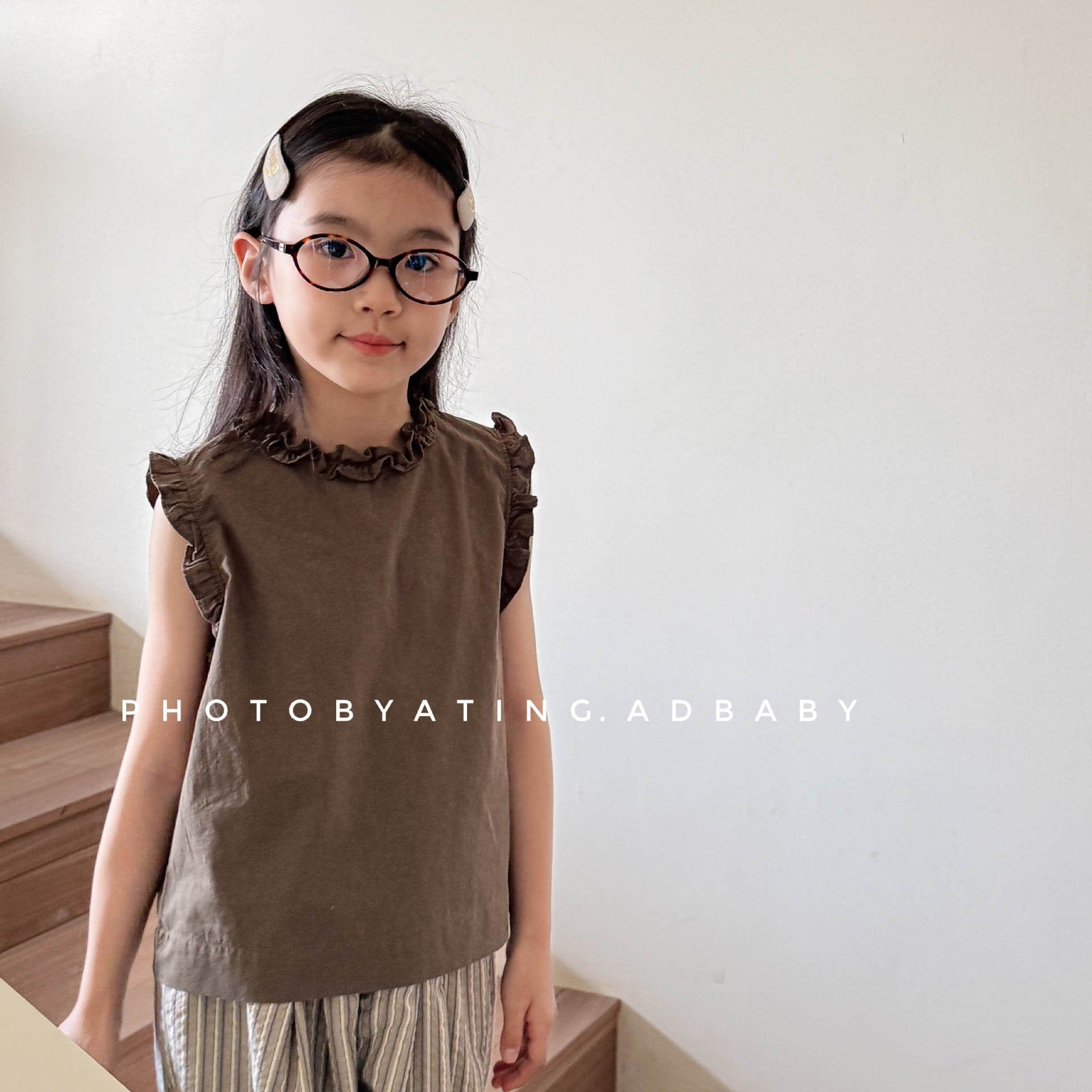 タンクトップ・キャミソール・ノースリーブトップス ラッフルフリルノースリーブブラウス【mh0009555】