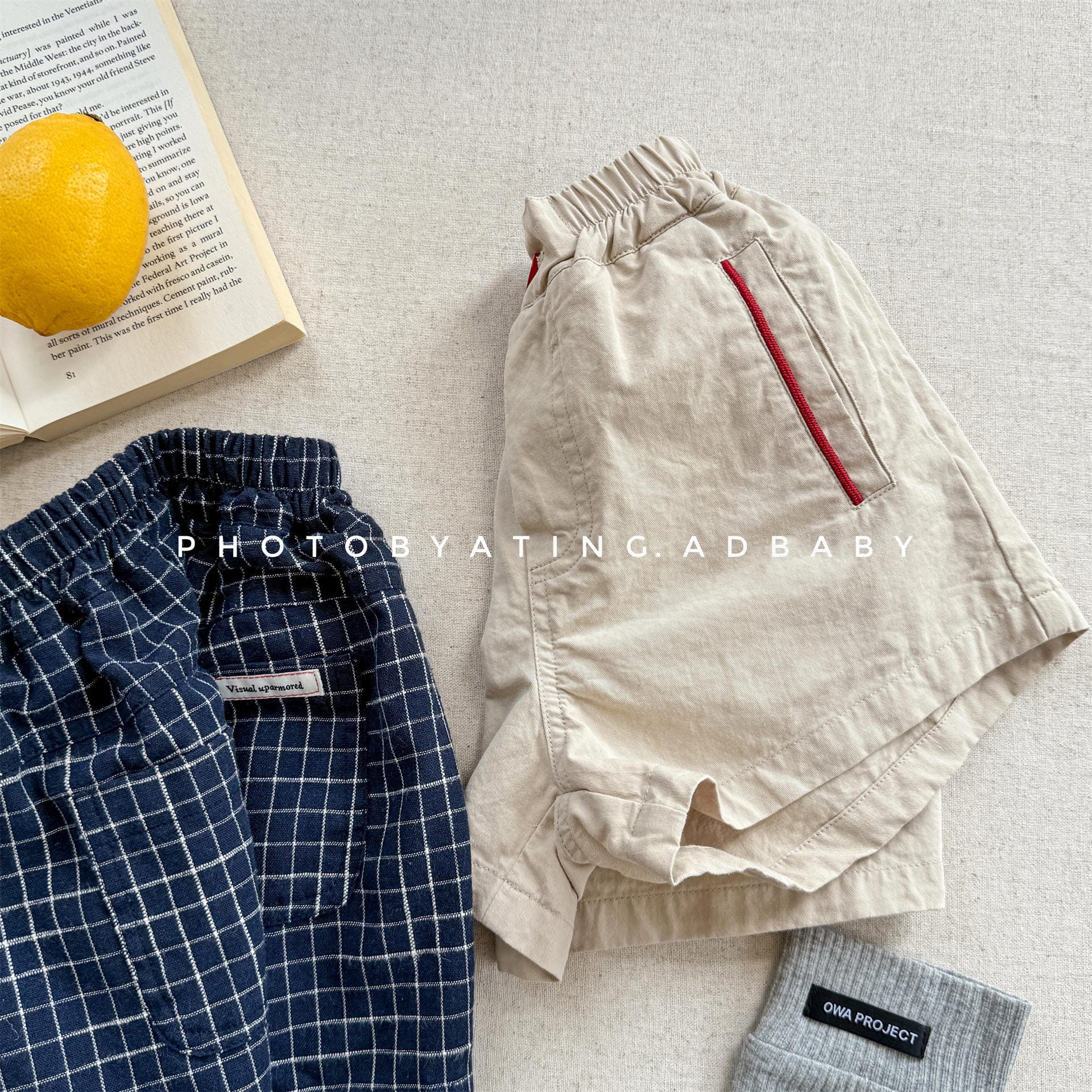 ハーフパンツ・ショートパンツ チェック/無地シンプルショートパンツ【mh0009778】