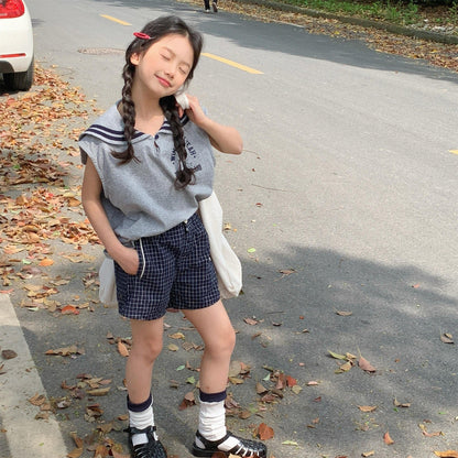 ハーフパンツ・ショートパンツ チェック/無地シンプルショートパンツ【mh0009778】