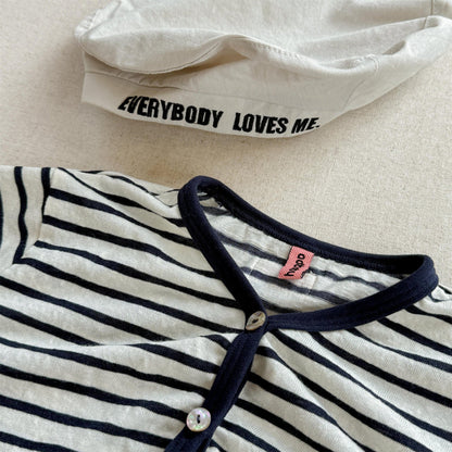 カーディガン・パーカー ボーダー薄手サマーカーディガン【mh0009780】