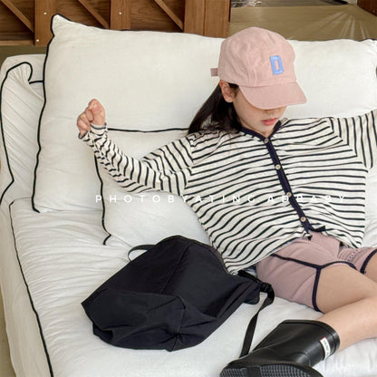 カーディガン・パーカー ボーダー薄手サマーカーディガン【mh0009780】