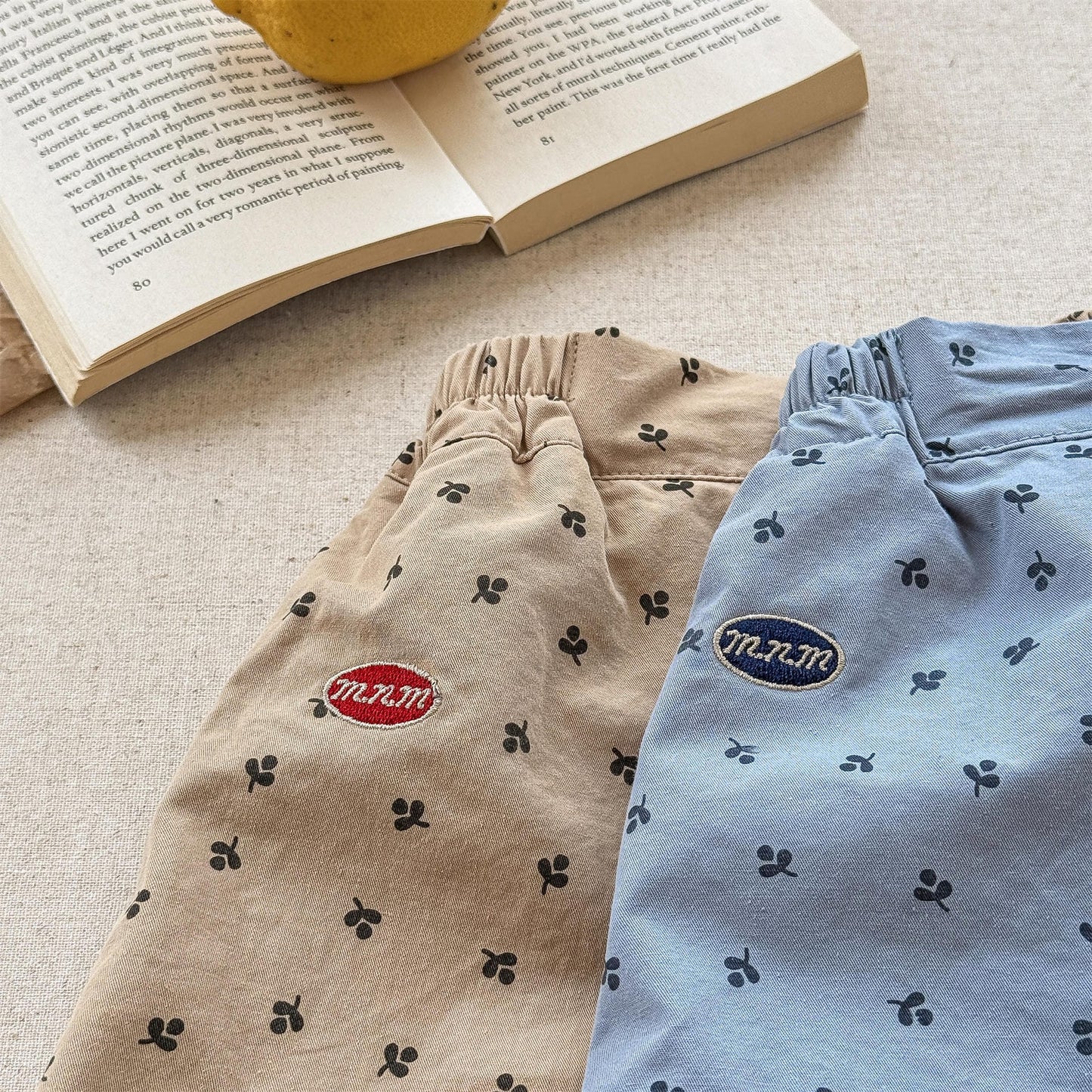 ハーフパンツ・ショートパンツ 裾レースプリントショートパンツ【mh0010126】