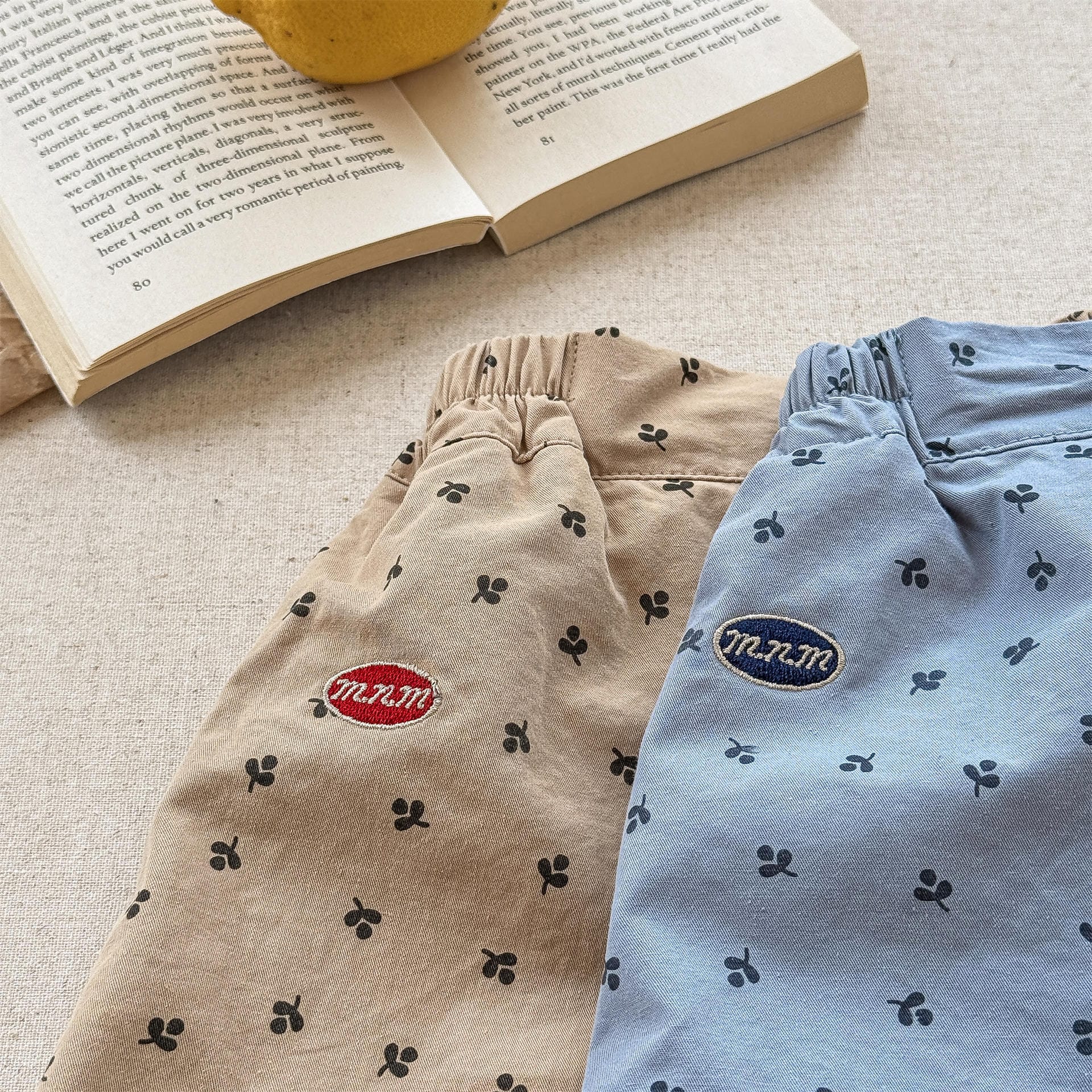 ハーフパンツ・ショートパンツ 裾レースプリントショートパンツ【mh0010126】