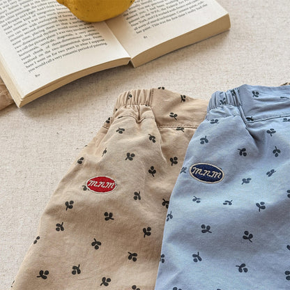 ハーフパンツ・ショートパンツ 裾レースプリントショートパンツ【mh0010126】