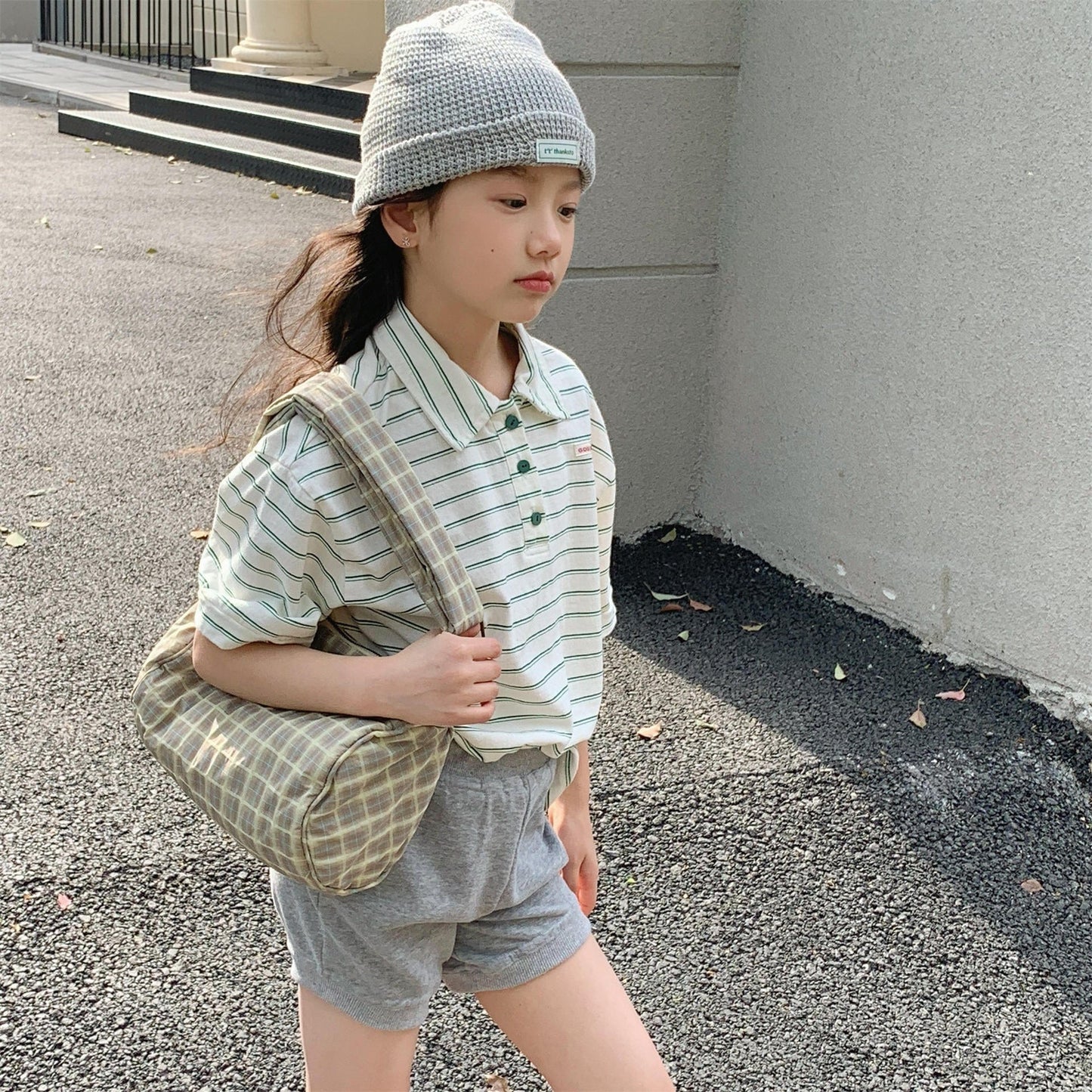 半袖シャツ・ブラウス レトロボーダー半袖ポロシャツ【mh0010130】