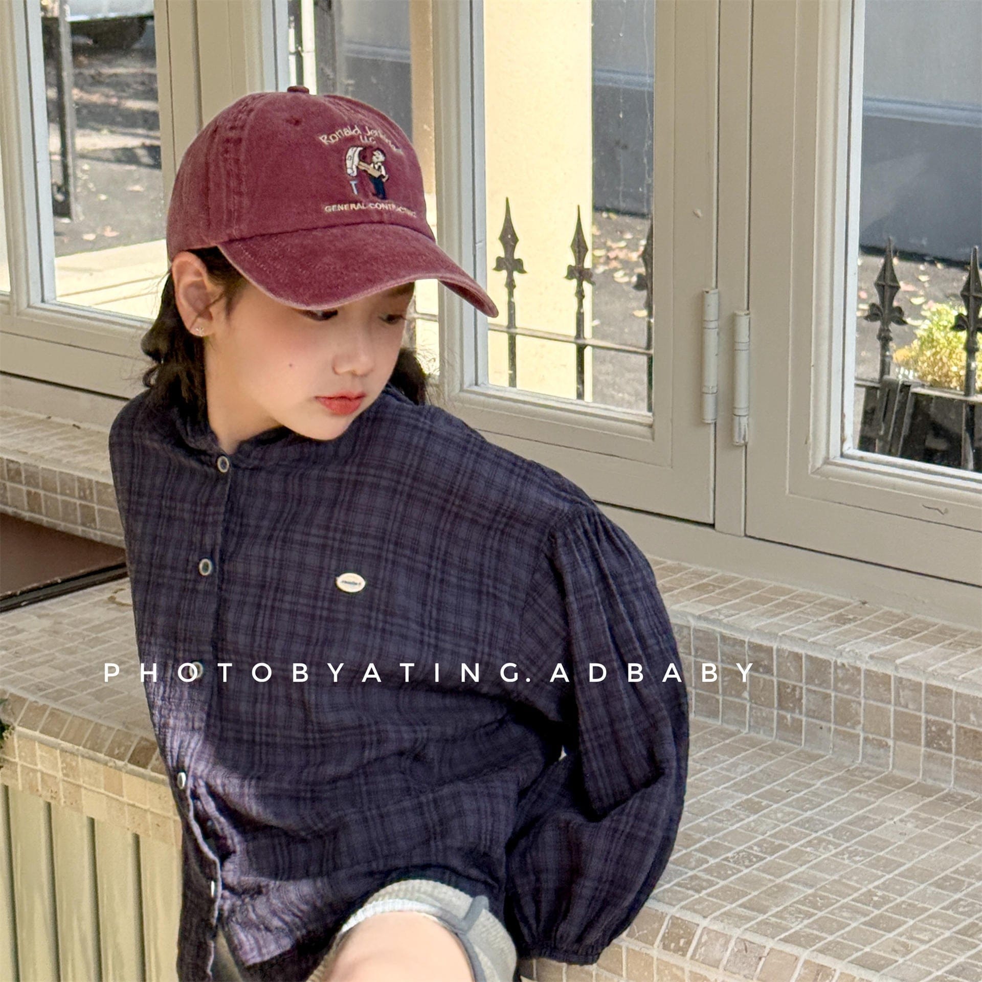 長袖シャツ・ブラウス レトロチェックフーディ長袖サマーシャツ【mh0010134】