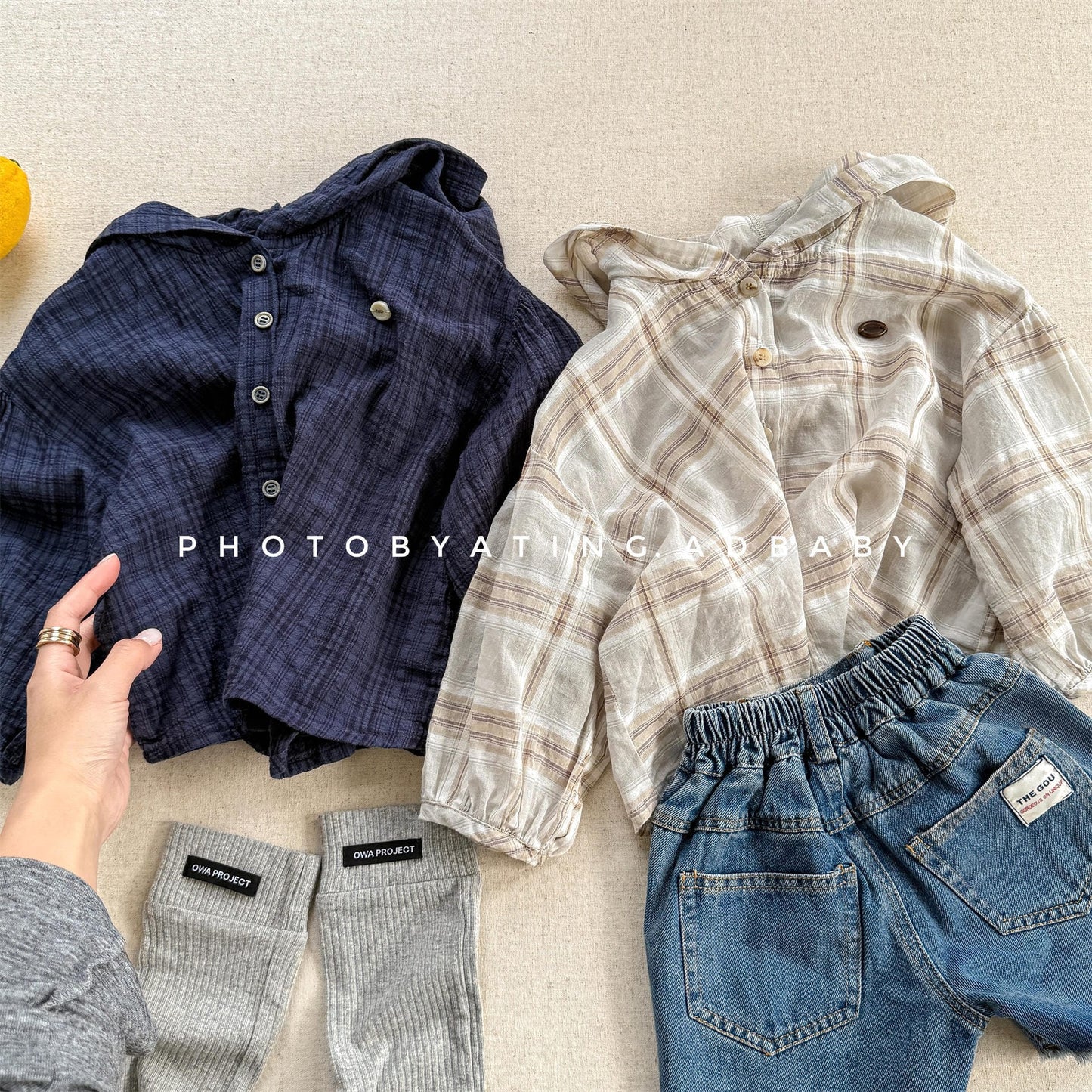 長袖シャツ・ブラウス レトロチェックフーディ長袖サマーシャツ【mh0010134】