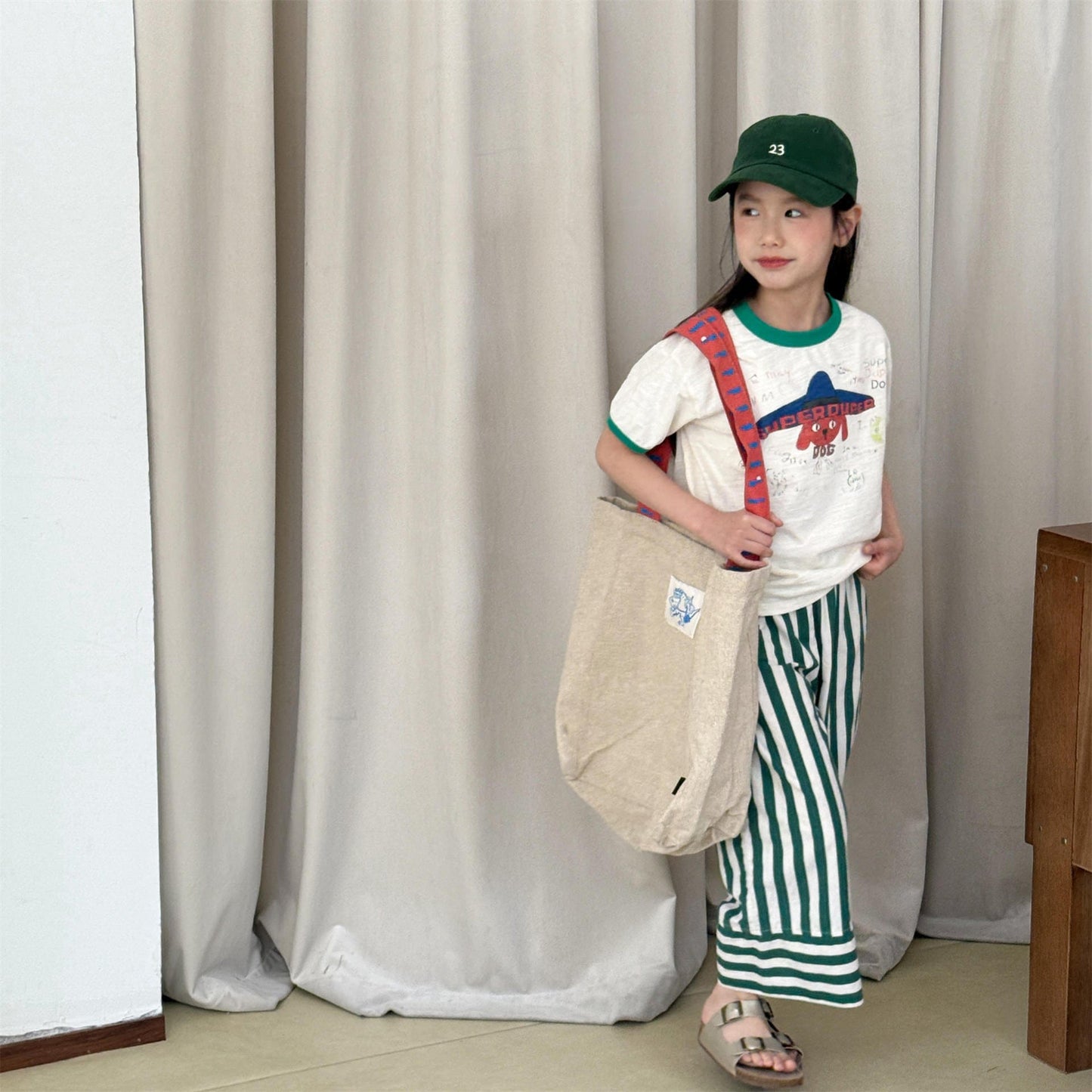 ロングパンツ・スウェットパンツ ストライプワイドルーズイージーパンツ【mh0010138】