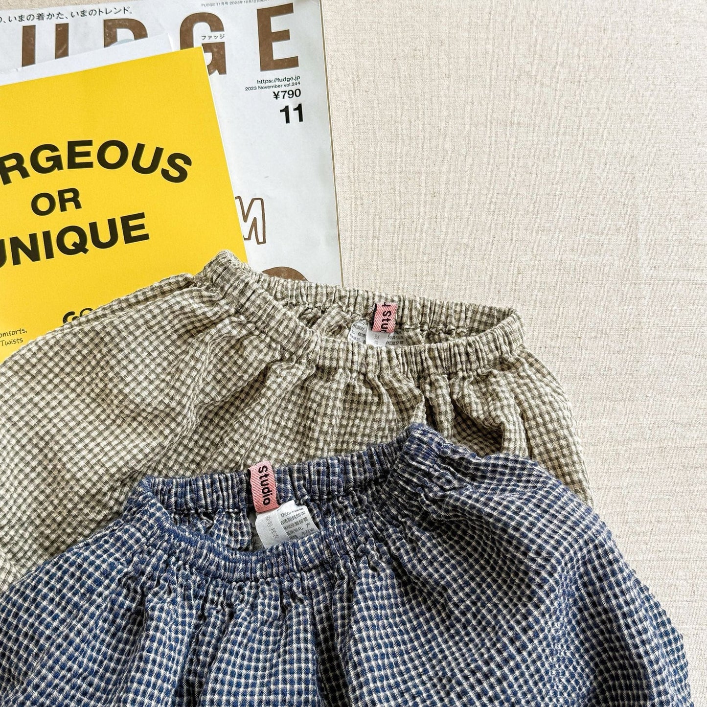 ハーフパンツ・ショートパンツ チェックフリルショートバルーンパンツ【mh0010139】