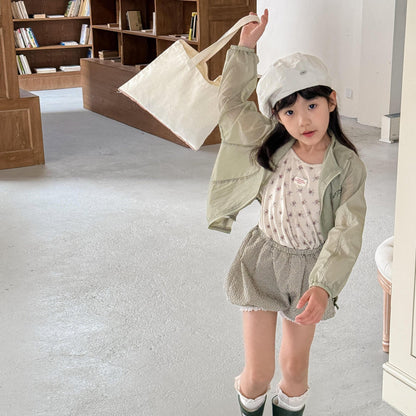 ハーフパンツ・ショートパンツ チェックフリルショートバルーンパンツ【mh0010139】