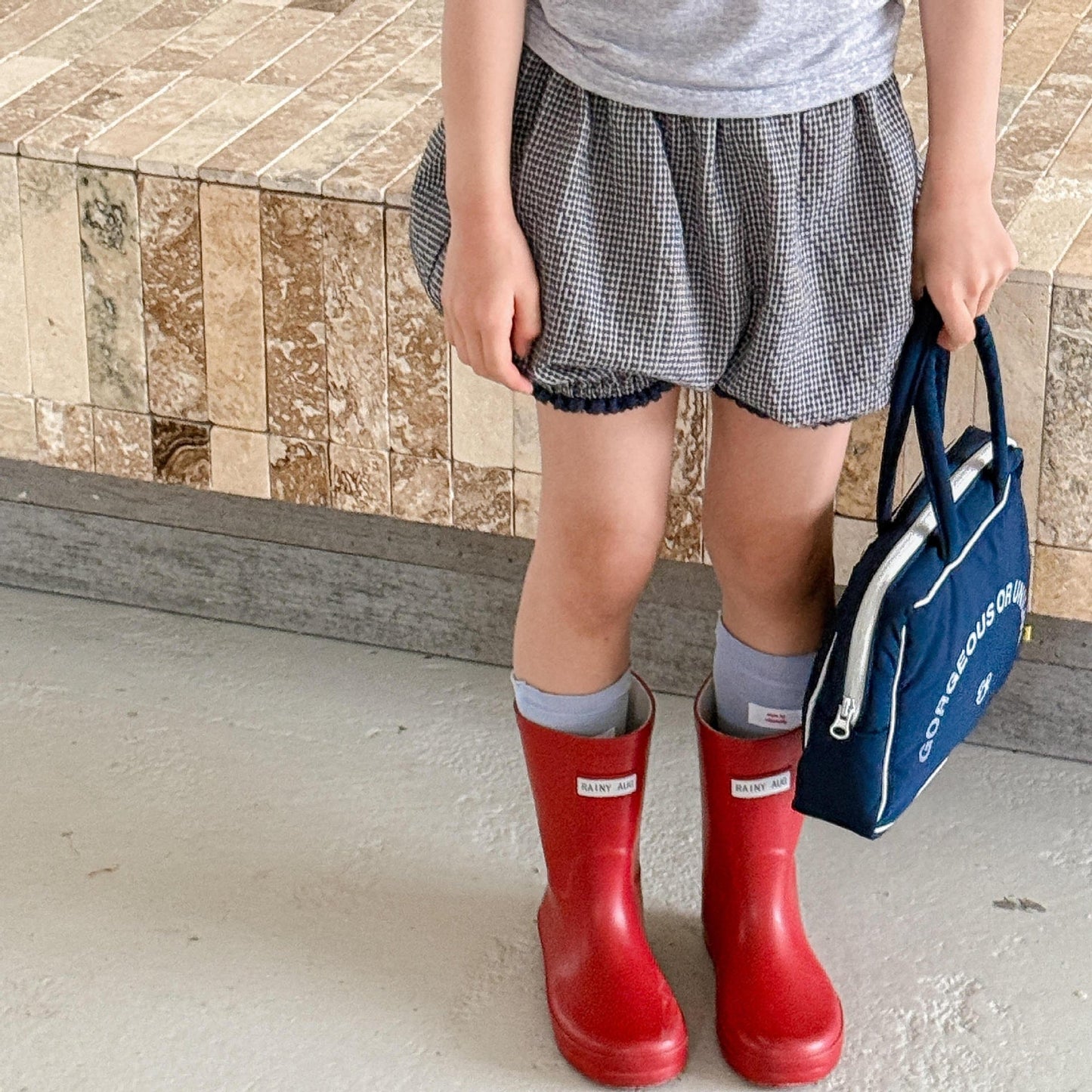 ハーフパンツ・ショートパンツ チェックフリルショートバルーンパンツ【mh0010139】