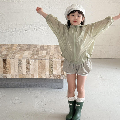 ハーフパンツ・ショートパンツ チェックフリルショートバルーンパンツ【mh0010139】