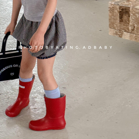 ハーフパンツ・ショートパンツ チェックフリルショートバルーンパンツ【mh0010139】