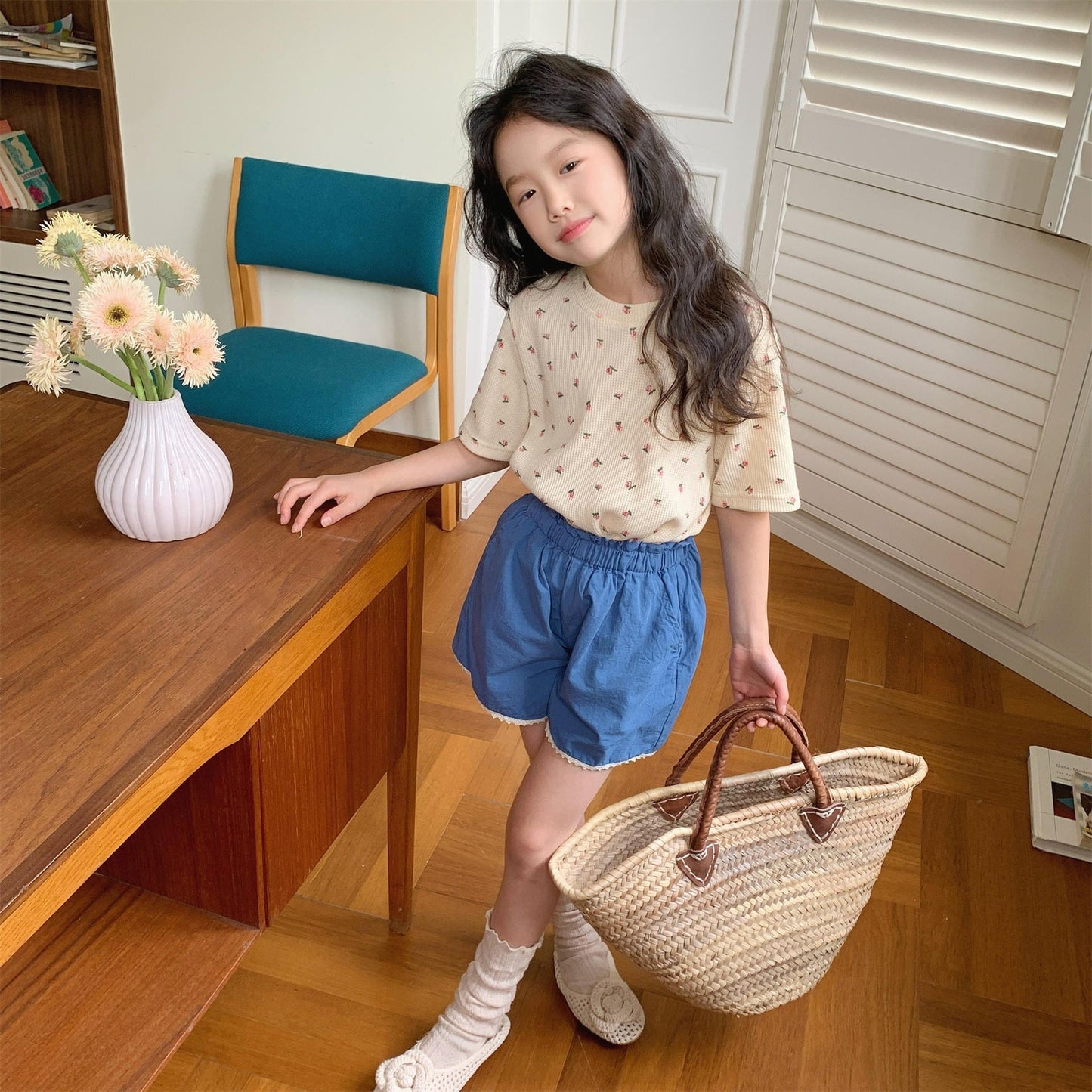 ハーフパンツ・ショートパンツ 裾レースふんわりショートパンツ【mh0010141】